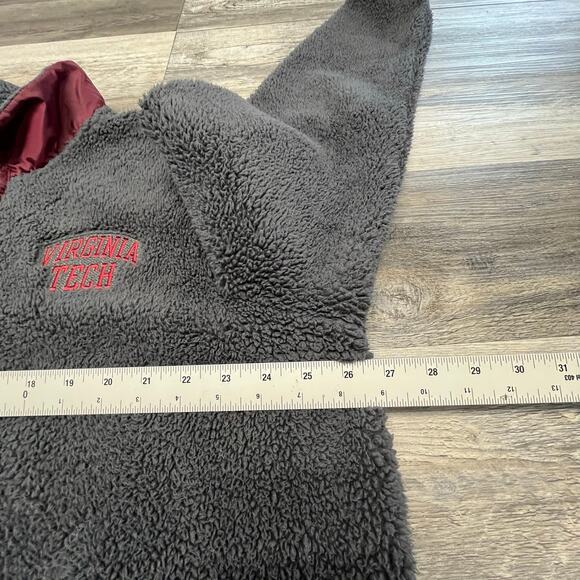UA Under Armour Virginia Tech Hokies Gray Men 2XL Deep Pile Fleece Snap Sweater‎ - Picture 6 of 9